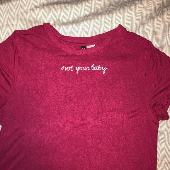 Pink T-Shirt with Not Your Baby on it - Picture 1 of 2